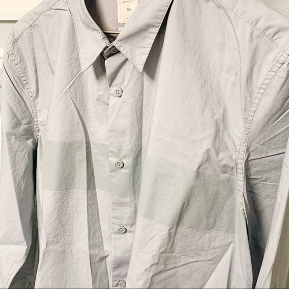 Gap Gray Stripe Button-Down Shirt XL - Picture 4 of 7